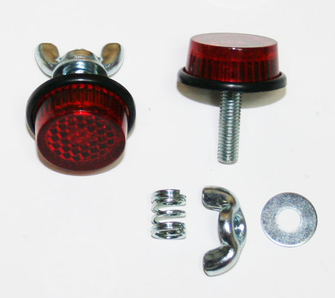 Red Reflective License Plate Bolts (Pk/2)